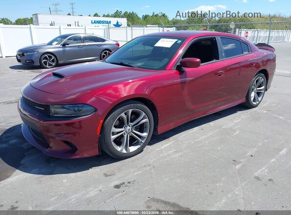 2C3CDXCT0LH252707 2020 DODGE CHARGER Red Front left
