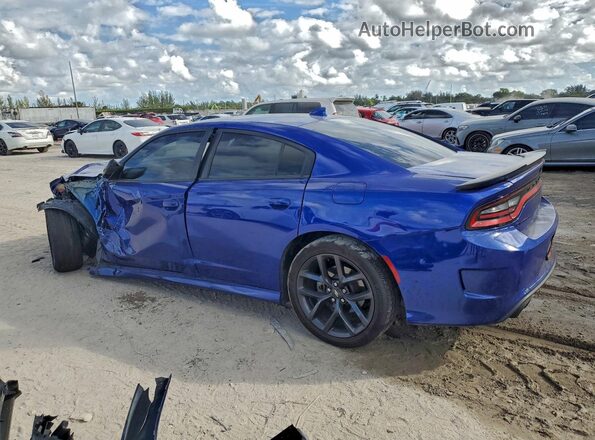 2C3CDXCT2MH656805 2021 DODGE CHARGER Blue უკანა მარცხენა