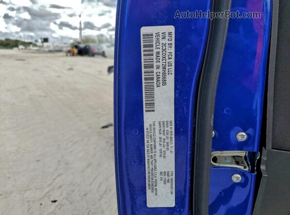 2C3CDXCT2MH656805 2021 DODGE CHARGER Blue VIN კოდის სტიკერის ხედი