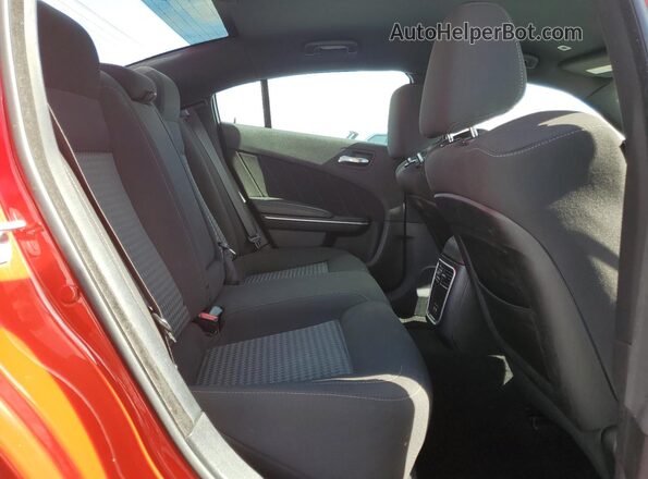 2C3CDXCT3MH587591 2021 DODGE CHARGER Red Rear seats view