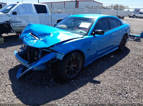 2C3CDXCT7PH603747 2023 DODGE CHARGER Blue წინა მარცხენა ხედი სამი მეოთხედიდან