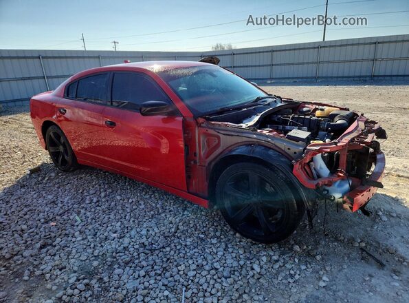 2C3CDXCT8JH234520 2018 DODGE CHARGER Красный Передняя правая четверть