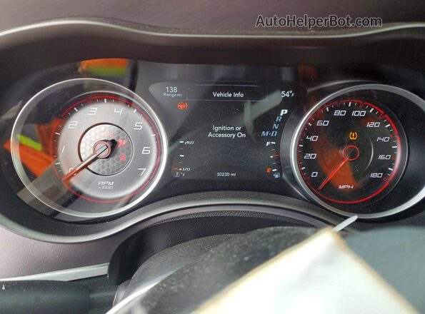 2C3CDXGJ4MH568833 2021 DODGE CHARGER Red Вид щитка приладів