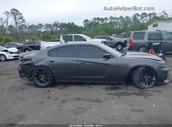 2C3CDXGJ4NH257646 2022 DODGE CHARGER Gray Rear interior view