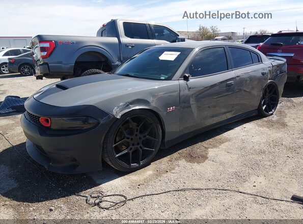 2C3CDXGJ7KH518859 2019 DODGE CHARGER Gray Передня ліва чверть