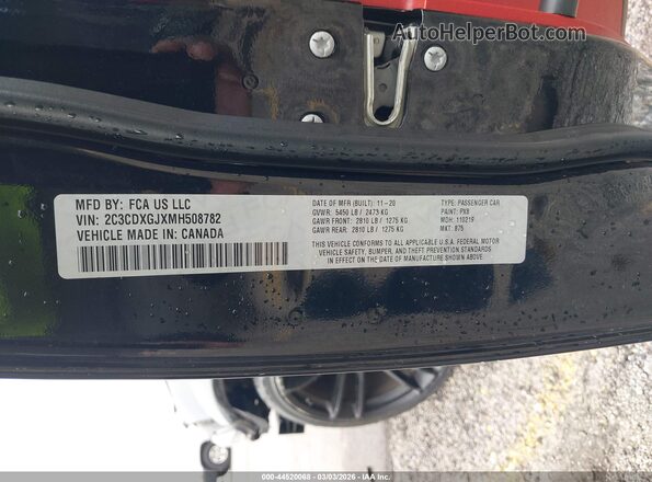 2C3CDXGJXMH508782 2021 DODGE CHARGER Black ძრავის განყოფილების ხედი