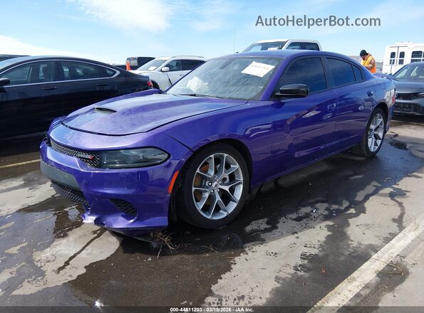 2C3CDXHG0PH687051 2023 DODGE CHARGER Purple Առջևի ձախ երեք քառորդ տեսարան