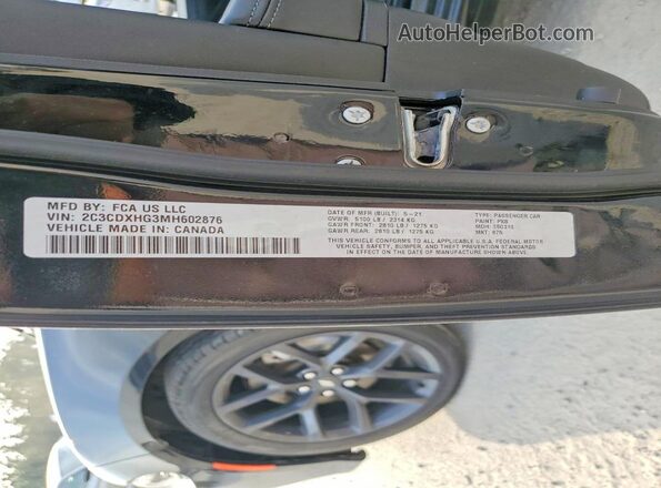 2C3CDXHG3MH602876 2021 DODGE CHARGER Black Engine compartment view