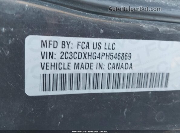 2C3CDXHG4PH546869 2023 DODGE CHARGER Gray Widok komory silnika