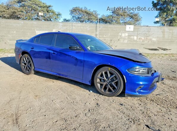 2C3CDXHG5MH652159 2021 DODGE CHARGER Blue Front right