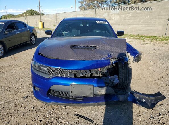 2C3CDXHG5MH652159 2021 DODGE CHARGER Blue Front view