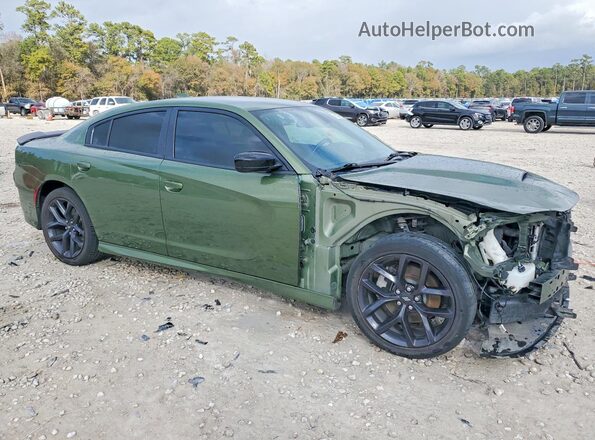 2C3CDXHG6MH592022 2021 DODGE CHARGER Green Delantero derecho
