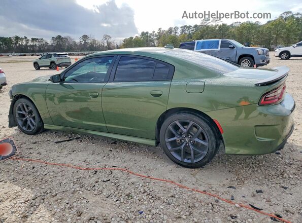 2C3CDXHG6MH592022 2021 DODGE CHARGER Green Trasero izquierdo
