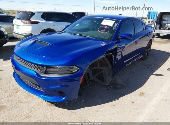 2C3CDXHG8KH561075 2019 DODGE CHARGER Blue Передня ліва чверть