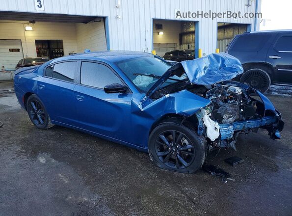 2C3CDXJG0MH557955 2021 DODGE CHARGER Blue Przód prawy