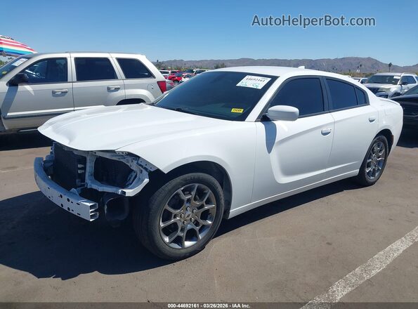 2C3CDXJG4HH596375 2017 DODGE CHARGER White Առջևի ձախ երեք քառորդ տեսարան