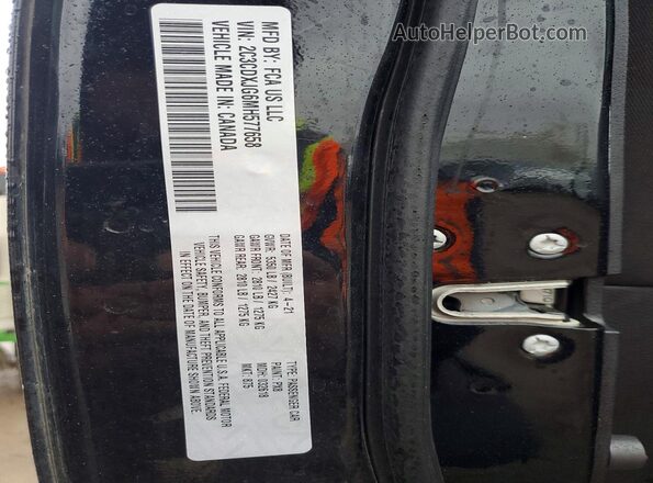 2C3CDXJG6MH577658 2021 DODGE CHARGER Black Widok komory silnika
