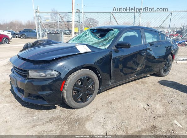 2C3CDXKT9KH617725 2019 DODGE CHARGER Black წინა მარცხენა ხედი სამი მეოთხედიდან