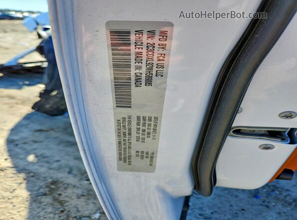 2C3CDXL92MH589885 2021 DODGE CHARGER White Vista de la etiqueta del VIN
