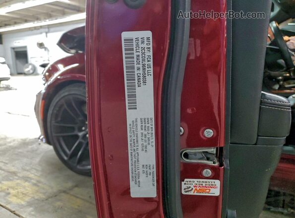 2C3CDXL96MH580381 2021 DODGE CHARGER Maroon Вид підкапотного простору