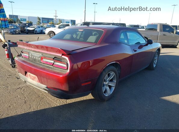 2C3CDZAG2KH750889 2019 DODGE CHALLENGER Maroon Задня права чверть
