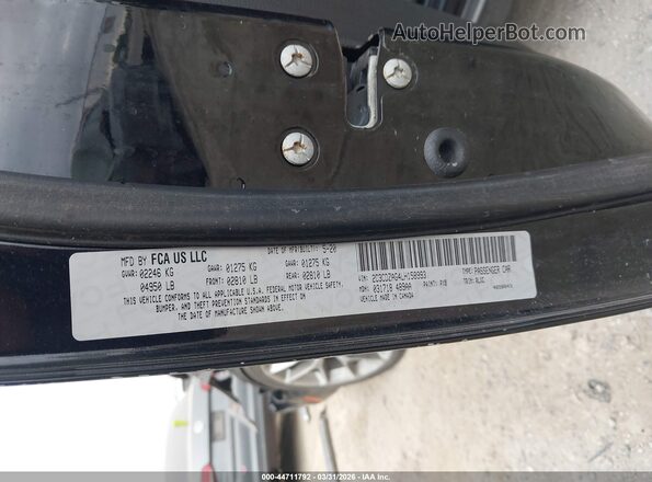 2C3CDZAG4LH158993 2020 DODGE CHALLENGER Black Շարժիչի բաժամունքի տեսք