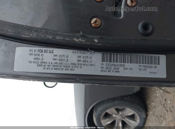 2C3CDZAG6JH128536 2018 DODGE CHALLENGER Gray Շարժիչի բաժամունքի տեսք