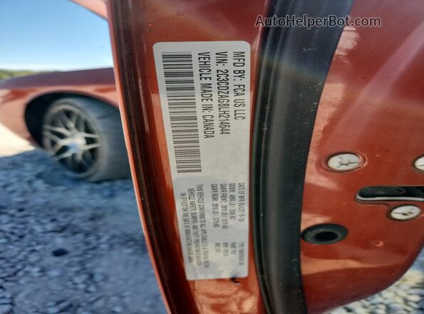 2C3CDZAG8LH214644 2020 DODGE CHALLENGER Orange Engine compartment view