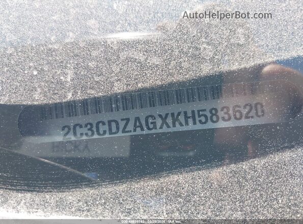 2C3CDZAGXKH583620 2019 DODGE CHALLENGER Gray 