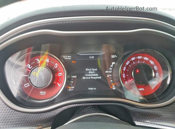 2C3CDZC93GH152882 2016 DODGE CHALLENGER Red Widok zestawu wskaźników