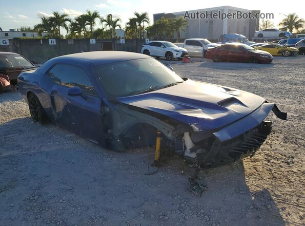 2C3CDZFJ0MH645081 2021 DODGE CHALLENGER Blue Delantero derecho