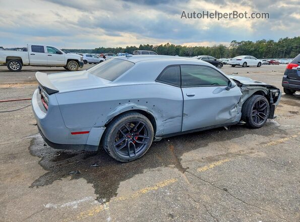2C3CDZFJ3MH683792 2021 DODGE CHALLENGER Gray Trasero derecho