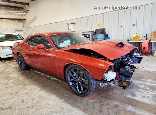 2C3CDZJG6MH676671 2021 DODGE CHALLENGER Orange Delantero derecho