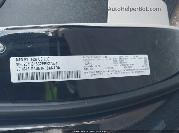 2C4RC1BG2PR627331 2023 CHRYSLER PACIFICA Black Engine compartment view