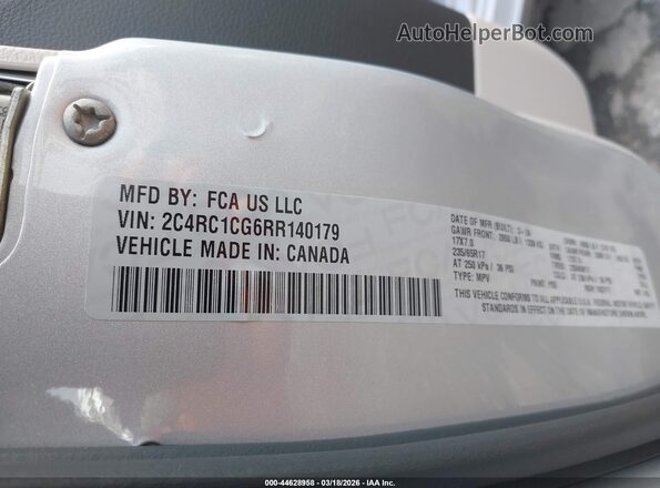 2C4RC1CG6RR140179 2024 CHRYSLER VOYAGER Серебряный Вид подкапотного пространства