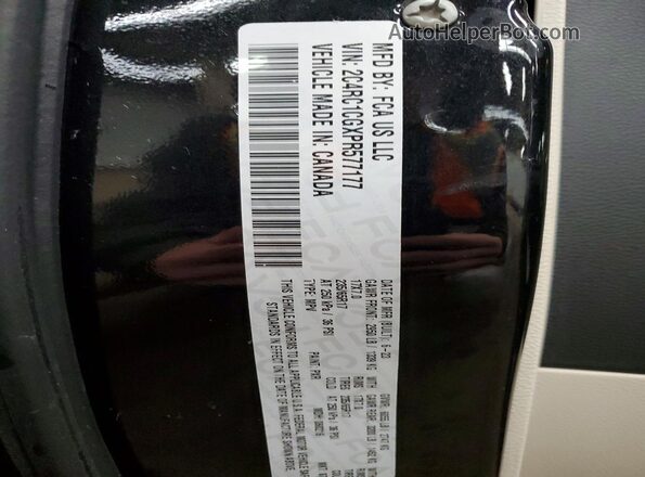 2C4RC1CGXPR577177 2023 CHRYSLER VOYAGER Black Vista de la etiqueta del VIN