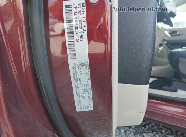 2C4RC1DG2MR515606 2021 CHRYSLER VOYAGER Burgundy Vista interior de 360 grados