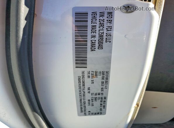 2C4RC1L75MR580483 2021 CHRYSLER PACIFICA White VIN კოდის სტიკერის ხედი