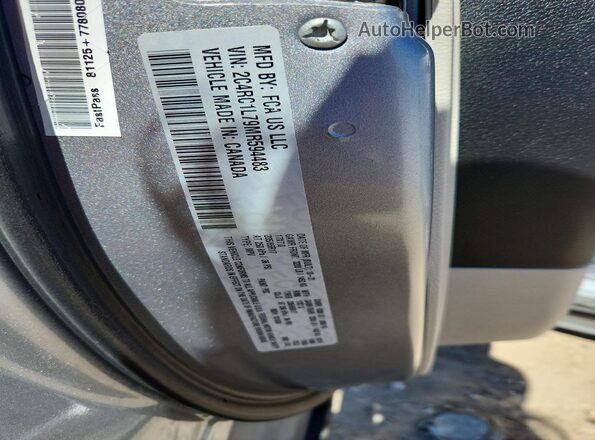 2C4RC1L79MR594483 2021 CHRYSLER PACIFICA Silver VIN կոդի պիտակի տեսք