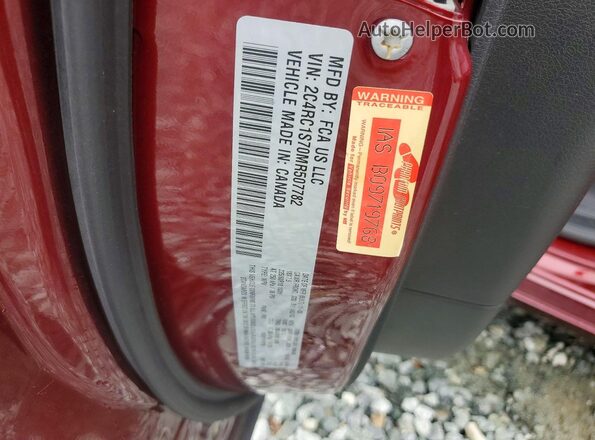 2C4RC1S70MR507782 2021 CHRYSLER PACIFICA Burgundy Вид наклейки з VIN-кодом