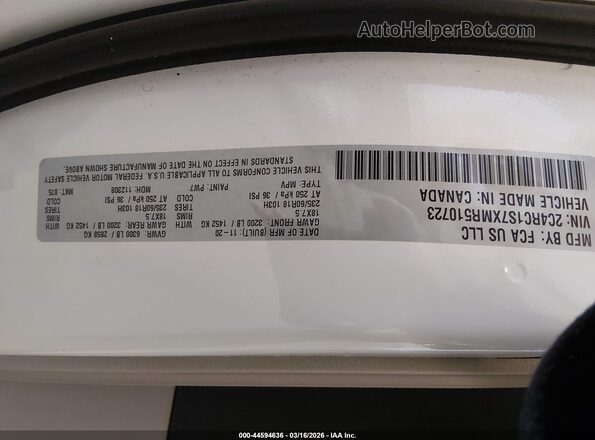 2C4RC1S7XMR510723 2021 CHRYSLER PACIFICA Белый Вид подкапотного пространства