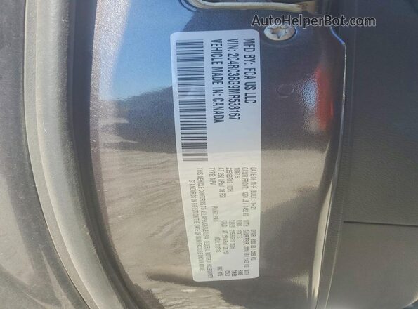 2C4RC3BG9MR538167 2021 CHRYSLER PACIFICA Gray სალონის 360-გრადუსიანი ხედი