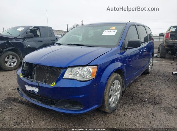 2C4RDGBG3JR231979 2018 DODGE GRAND CARAVAN Blue Передня ліва чверть
