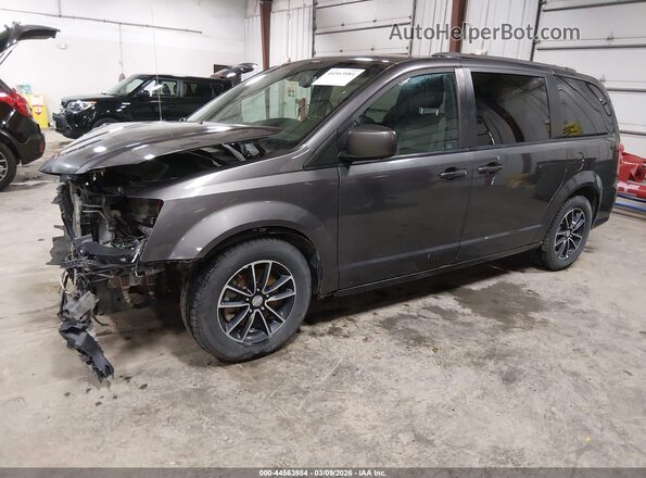 2C4RDGCG7JR258486 2018 DODGE GRAND CARAVAN Gray Առջևի ձախ երեք քառորդ տեսարան