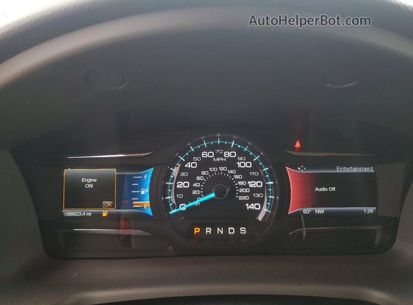 2FMGK5D89GBA14473 2016 FORD FLEX White Вид щитка приладів