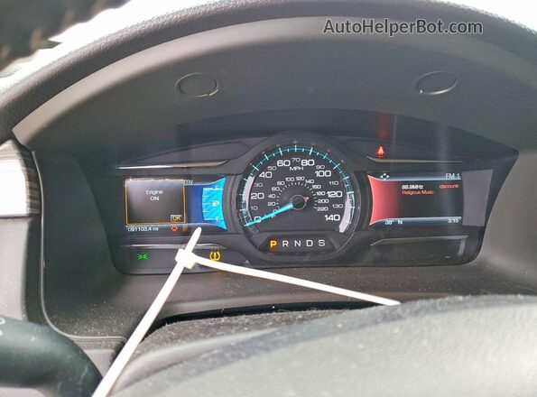 2FMHK6C84HBA01899 2017 FORD FLEX White Widok zestawu wskaźników
