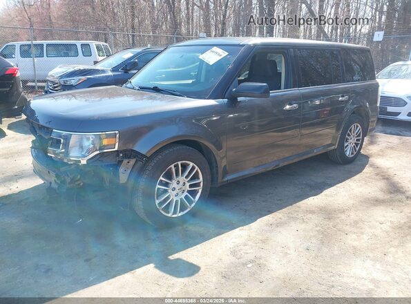 2FMHK6C89KBA25574 2019 FORD FLEX Gray Vista tres cuartos delantera izquierda