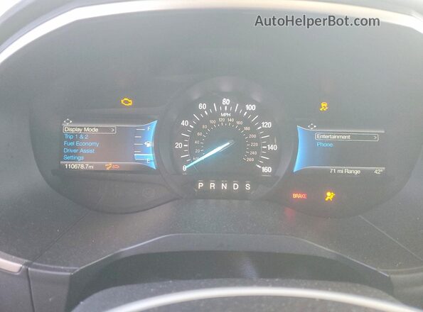 2FMPK3G95MBA45661 2021 FORD EDGE Silver Instrument cluster view
