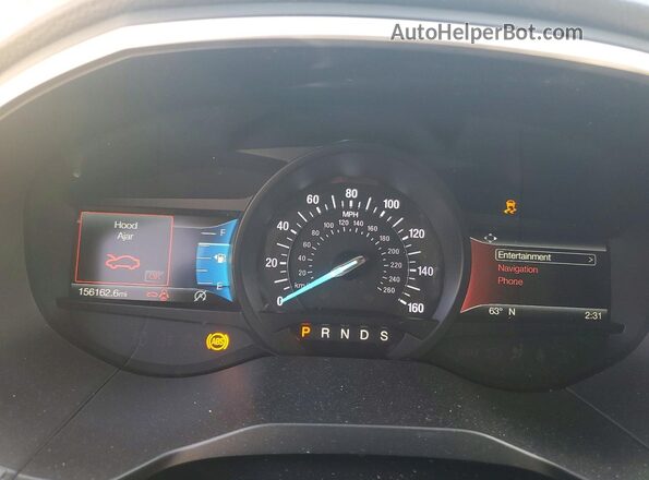2FMPK3J91KBC15147 2019 FORD EDGE White Vista del cuadro de instrumentos