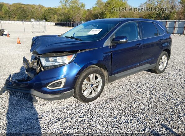 2FMPK3J94GBC18082 2016 FORD EDGE Blue Առջևի ձախ երեք քառորդ տեսարան